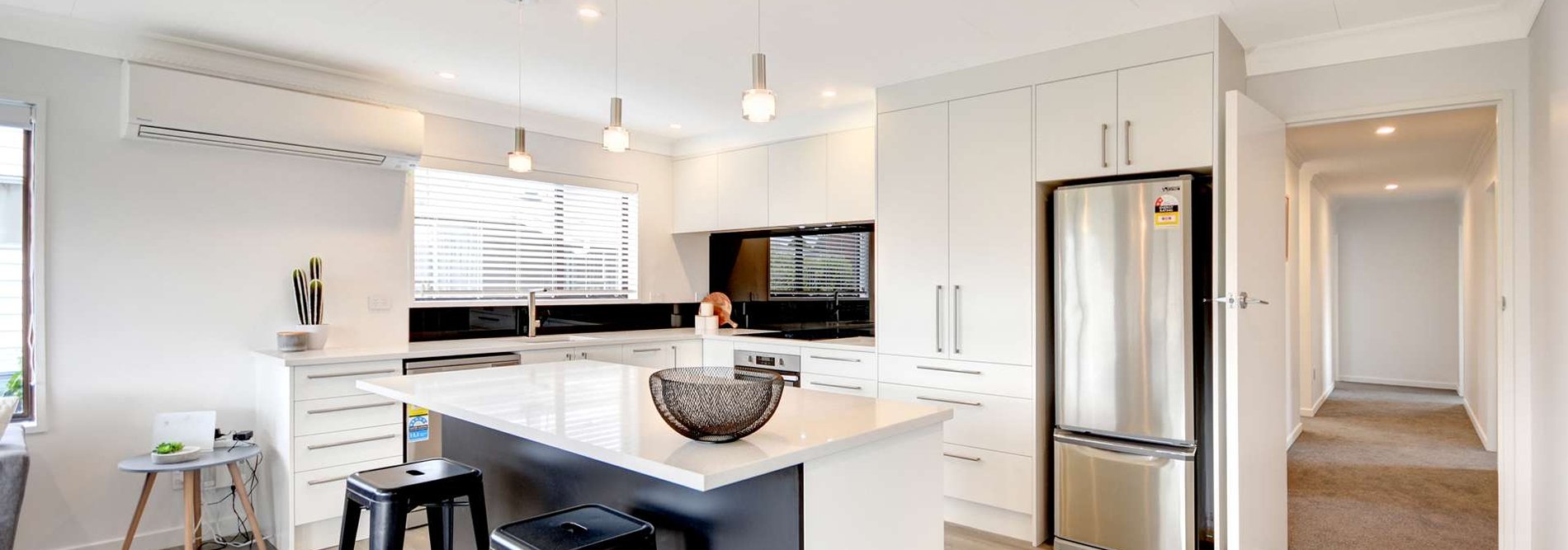Aesthetic white modern kitchen